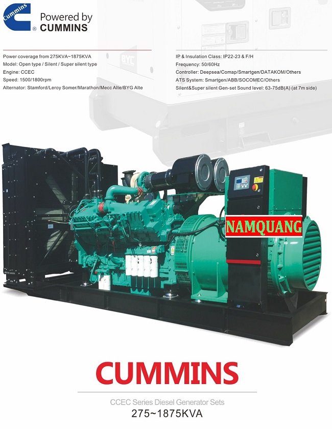 Generator with motor: Cummins 