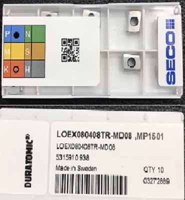 LOEX080408TR-MD08,MP1501-INSERT MILLING